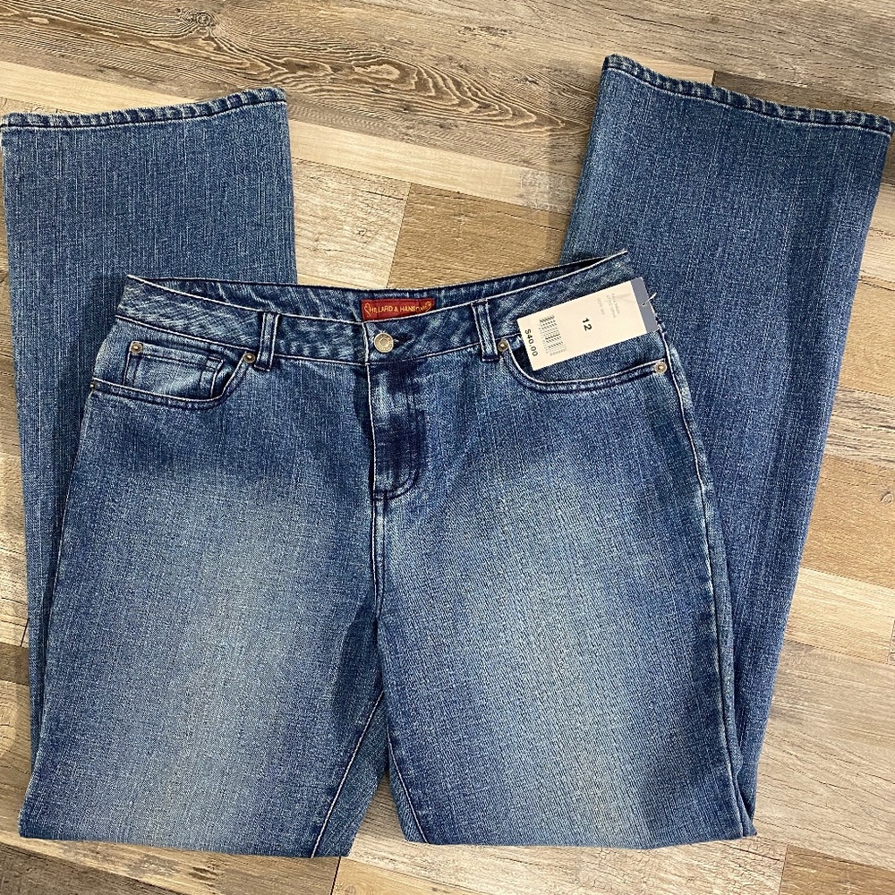 NWT Hilliard and Hanson boot cut jeans size 12